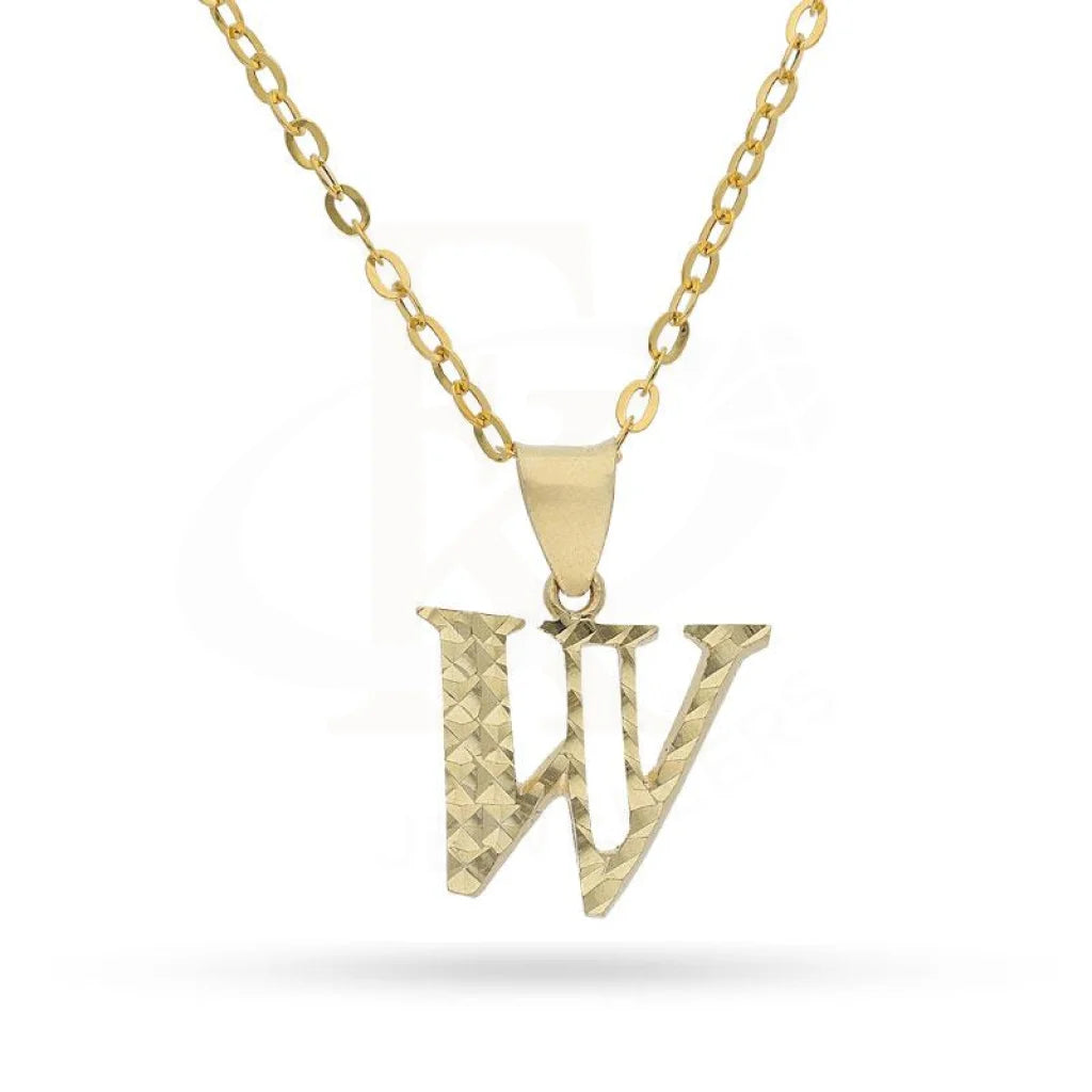 Gold Necklace (Chain With Alphabet Pendant) 18Kt - Fkjnkl1626 W / 1.700 Grams Necklaces