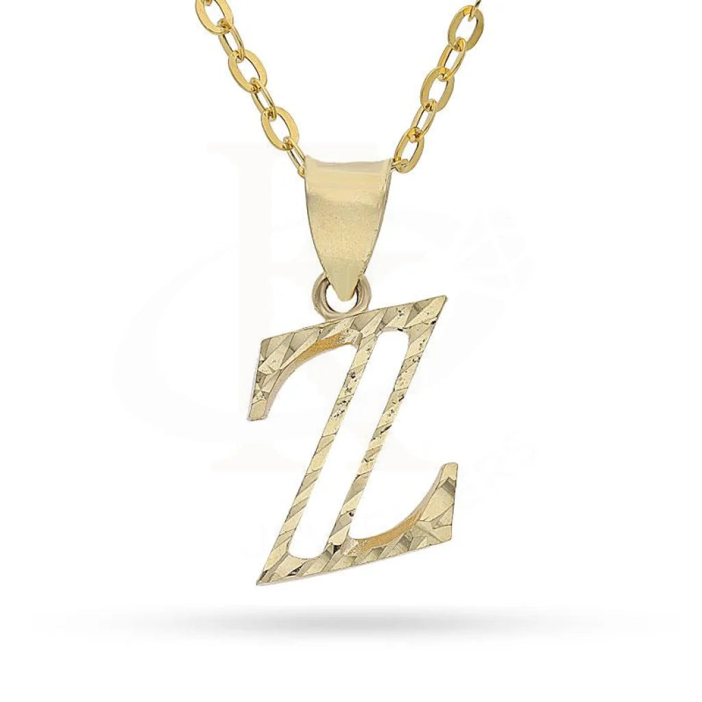 Gold Necklace (Chain With Alphabet Pendant) 18Kt - Fkjnkl1626 Z / 1.500 Grams Necklaces