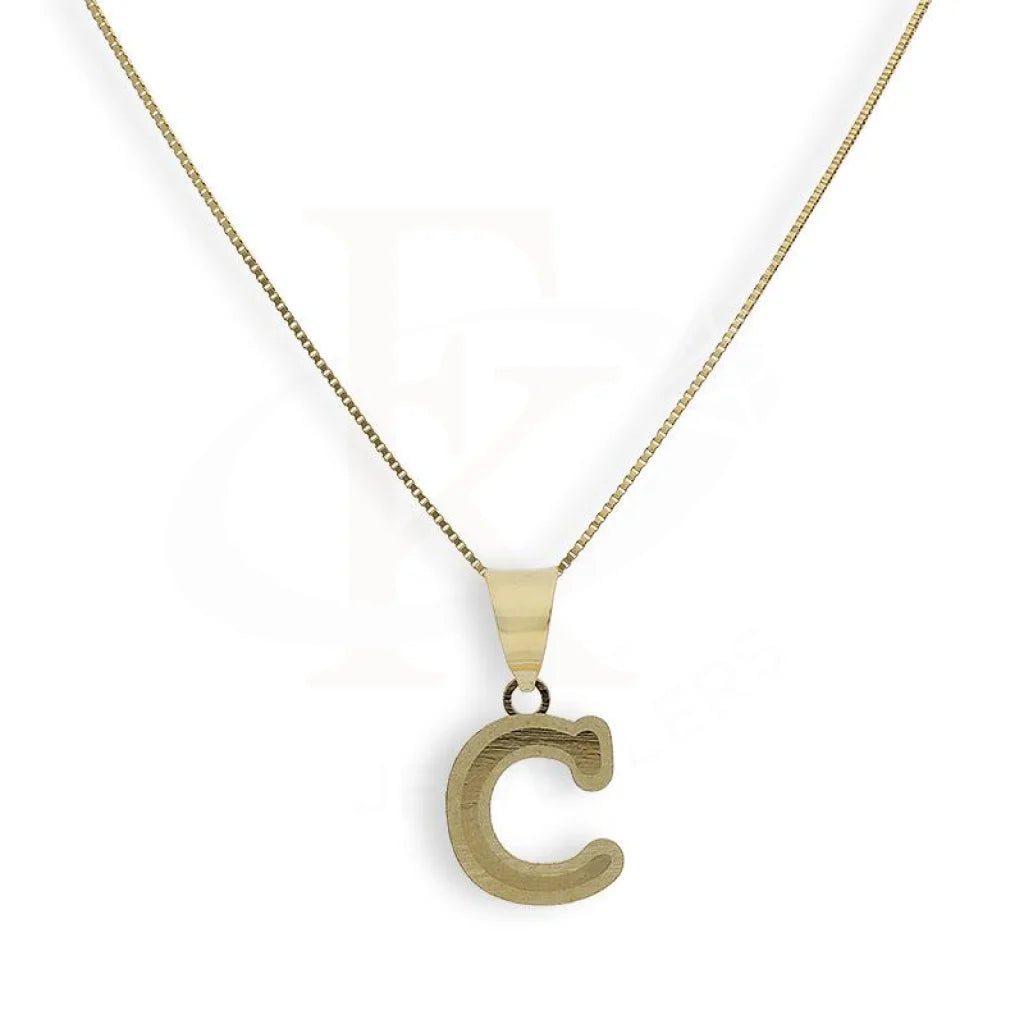 Gold Necklace (Chain With Alphabet Pendant) 18Kt - Fkjnkl18K2260 C / 1.170 Grams Necklaces