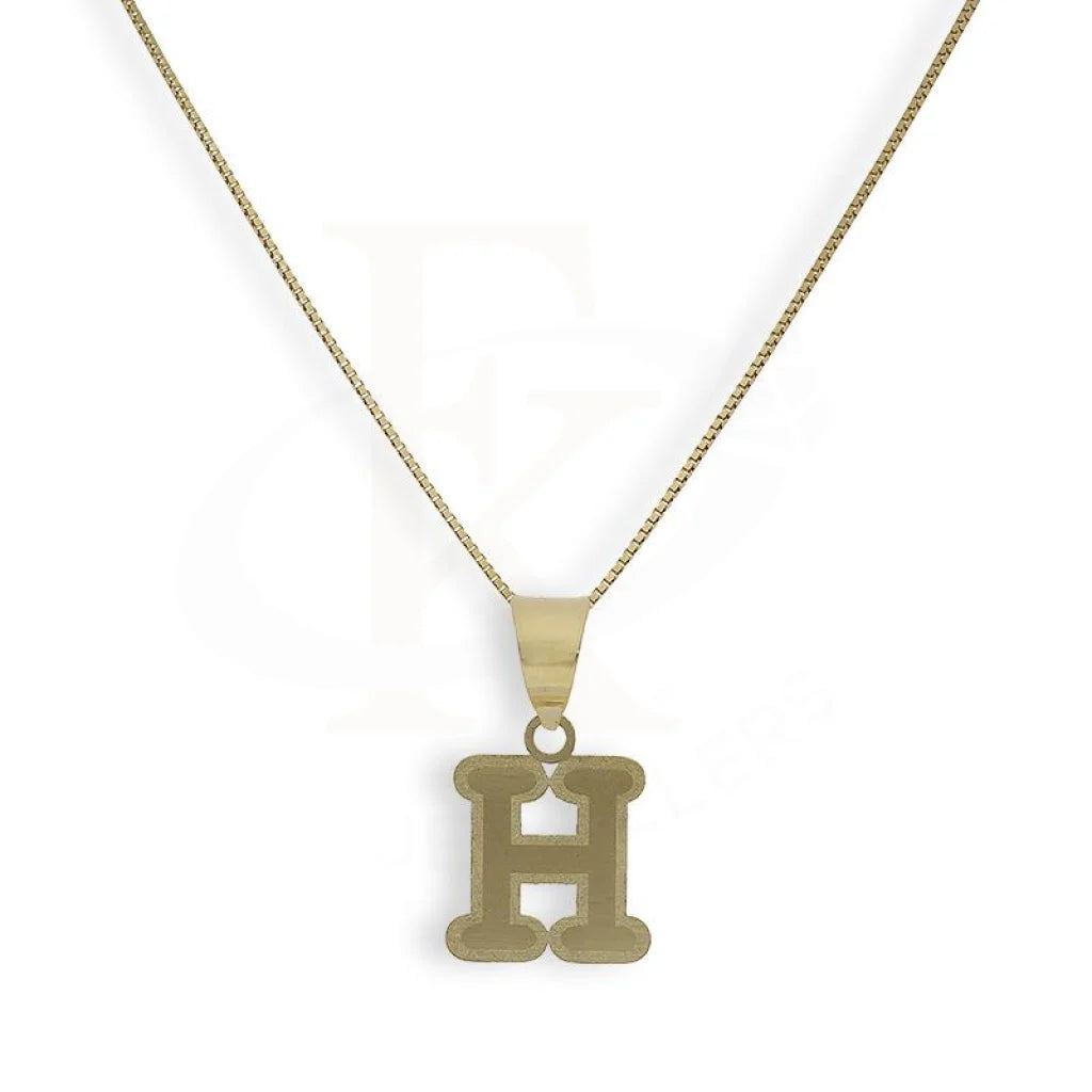 Gold Necklace (Chain With Alphabet Pendant) 18Kt - Fkjnkl18K2260 H / 1.230 Grams Necklaces