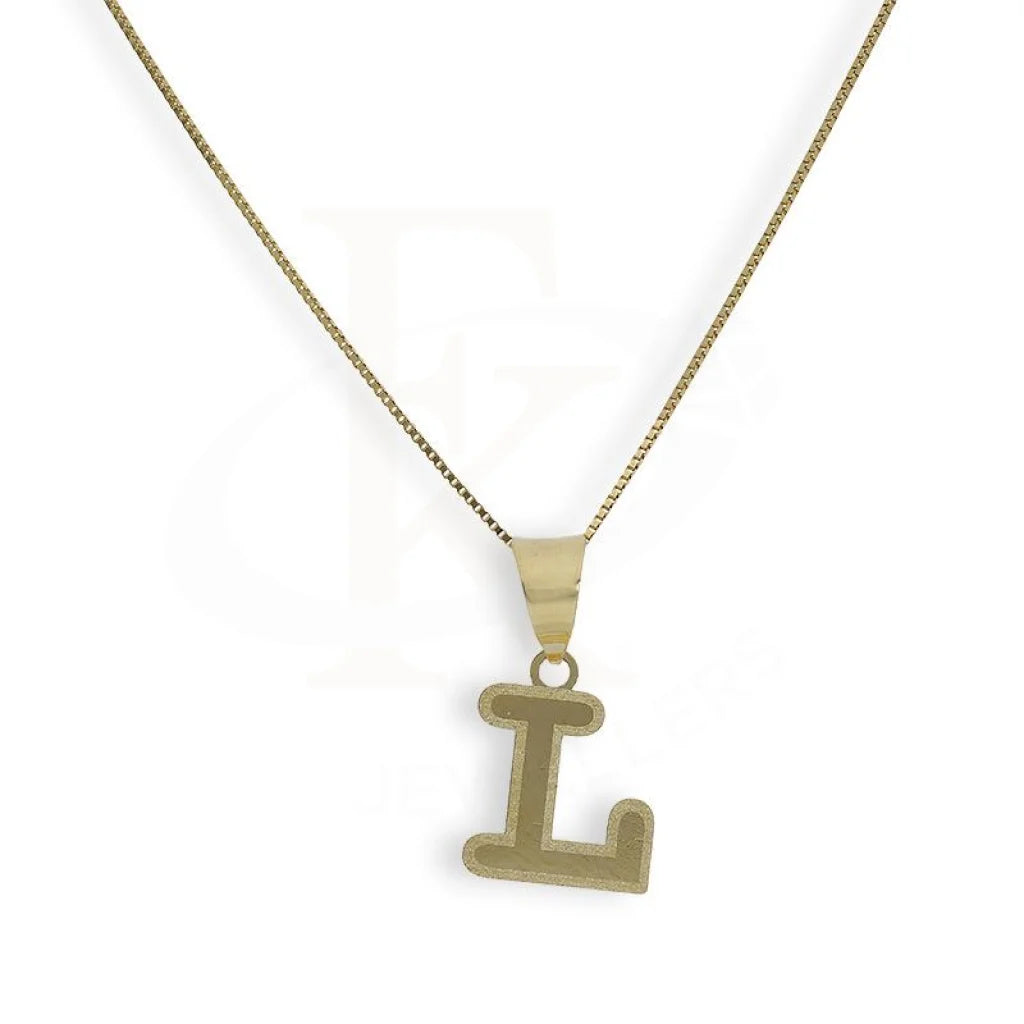 Gold Necklace (Chain With Alphabet Pendant) 18Kt - Fkjnkl18K2260 L / 1.180 Grams Necklaces