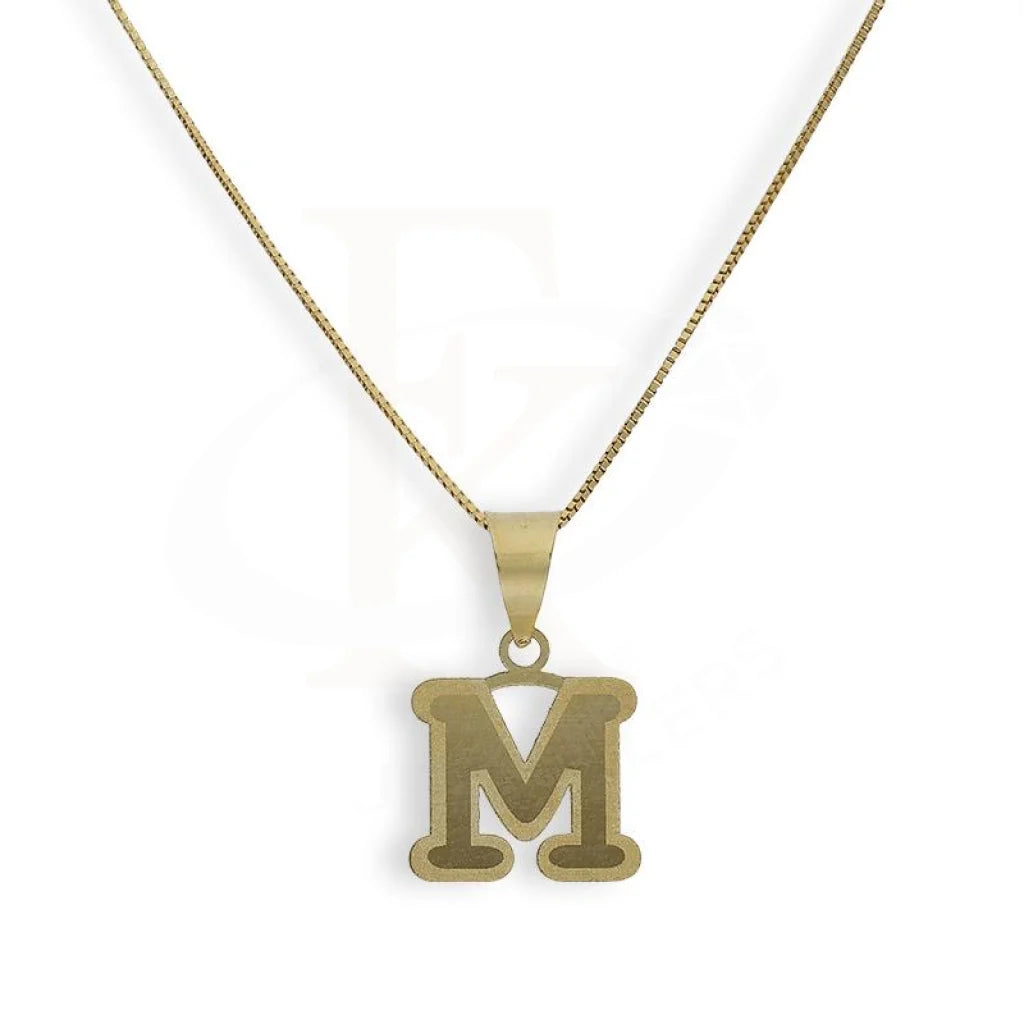 Gold Necklace (Chain With Alphabet Pendant) 18Kt - Fkjnkl18K2260 M / 1.250 Grams Necklaces