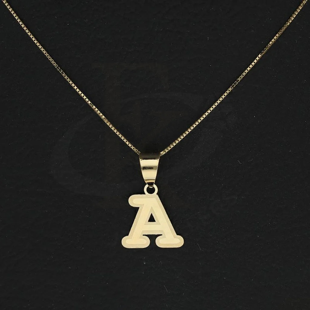 Gold Necklace (Chain With Alphabet Pendant) 18Kt - Fkjnkl18K2260 Necklaces