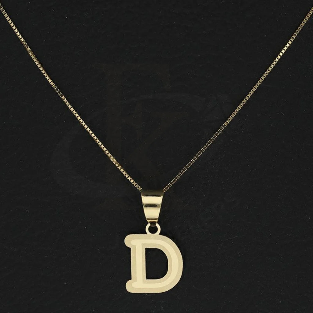 Gold Necklace (Chain With Alphabet Pendant) 18Kt - Fkjnkl18K2260 Necklaces