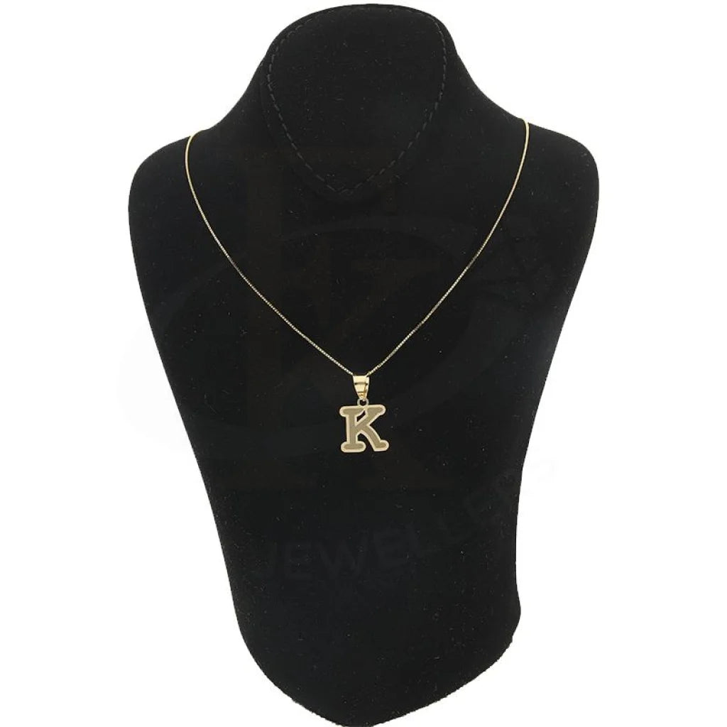 Gold Necklace (Chain With Alphabet Pendant) 18Kt - Fkjnkl18K2260 Necklaces