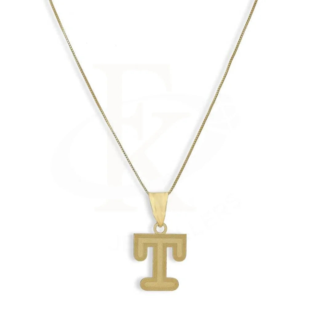 Gold Necklace (Chain With Alphabet Pendant) 18Kt - Fkjnkl18K2260 T / 0.980 Grams Necklaces