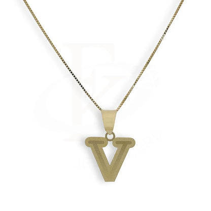 Gold Necklace (Chain With Alphabet Pendant) 18Kt - Fkjnkl18K2260 V / 1.200 Grams Necklaces