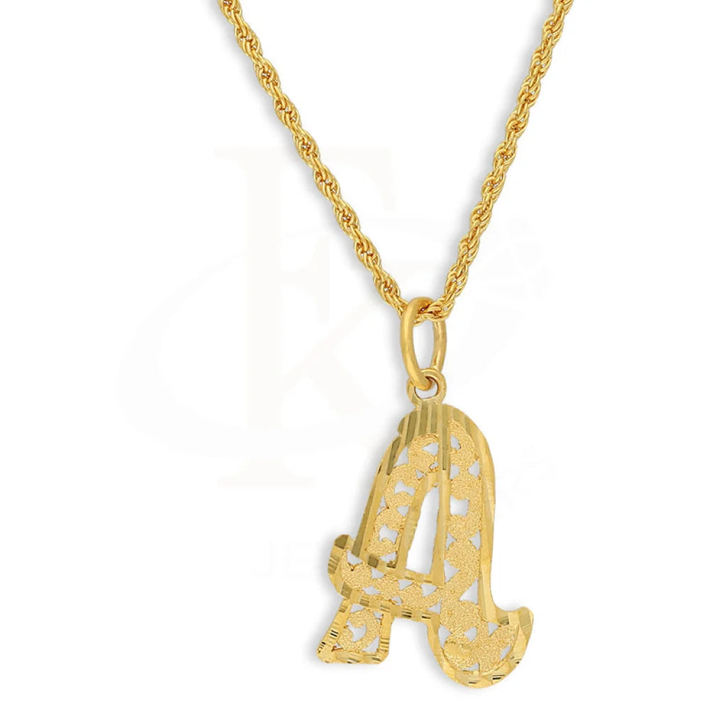 Gold Necklace (Chain With Alphabet Pendant) 21Kt - Fkjnkl21K5131 A / 3.960 Gram Necklaces