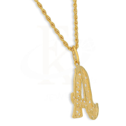 Gold Necklace (Chain With Alphabet Pendant) 21Kt - Fkjnkl21K5131 Necklaces