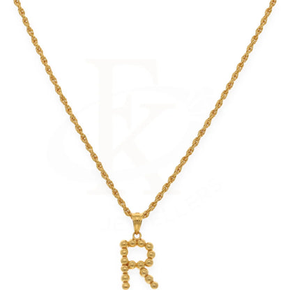 Gold Necklace (Chain With Alphabet Pendant) 21Kt - Fkjnkl21K7536 Necklaces