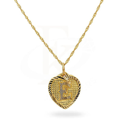 Gold Necklace (Chain With Alphabet Pendant) 22Kt - Fkjnkl1847 E Necklaces