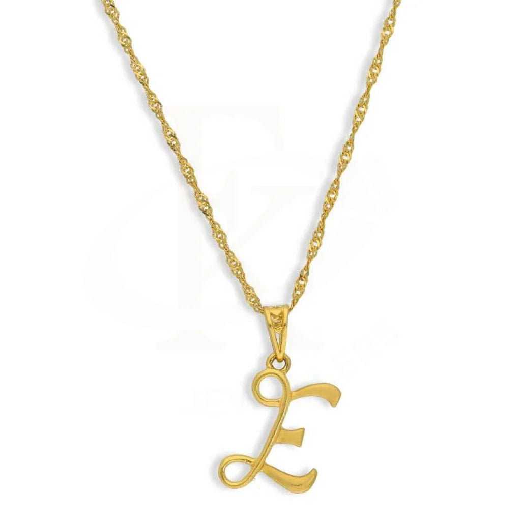 Gold Necklace (Chain With Alphabet Pendant) 22Kt - Fkjnkl22K2727 Necklaces