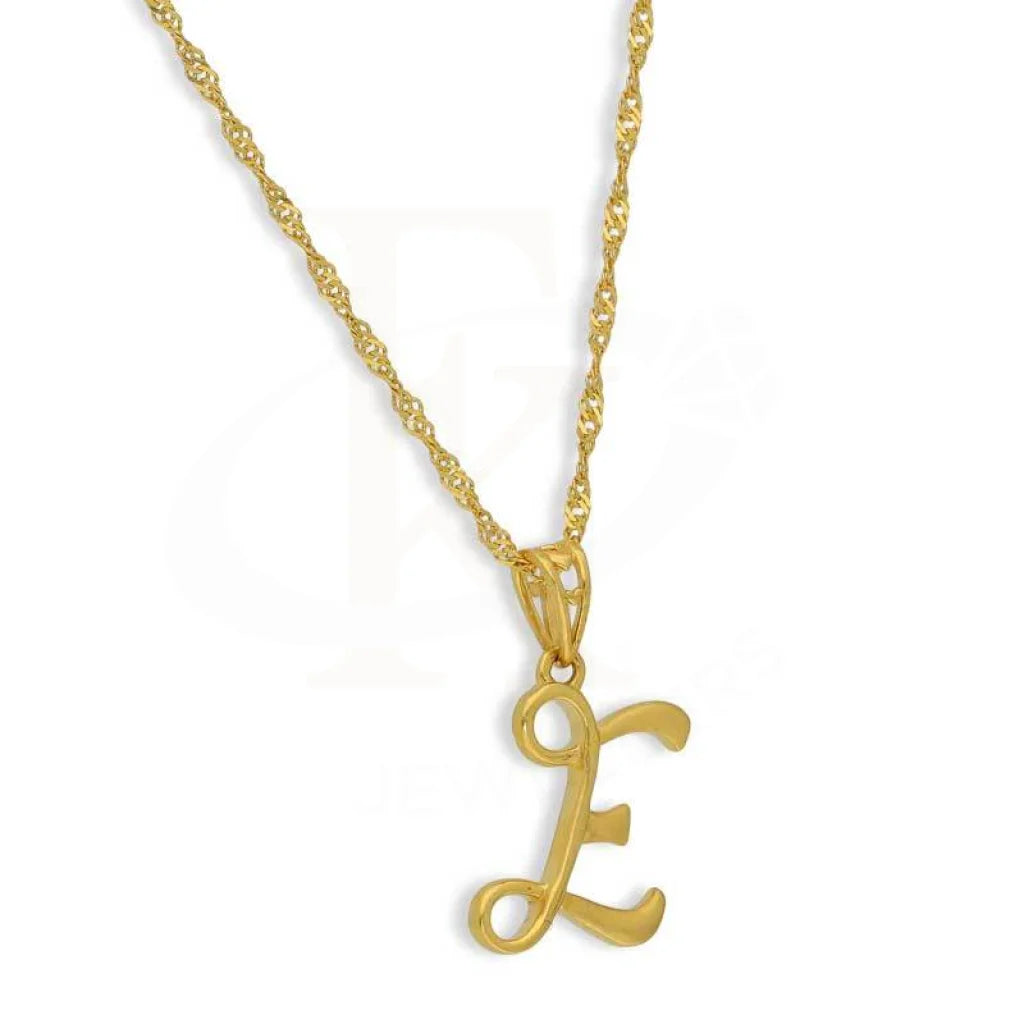 Gold Necklace (Chain With Alphabet Pendant) 22Kt - Fkjnkl22K2727 Necklaces