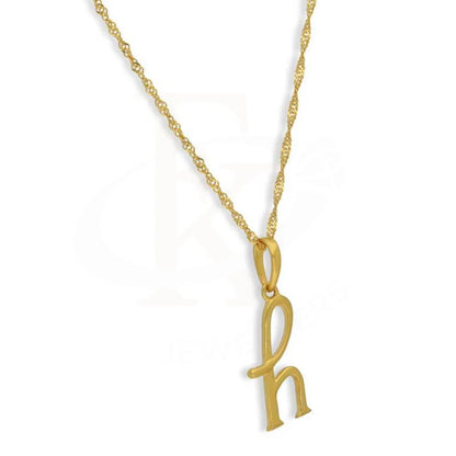 Gold Necklace (Chain With Alphabet Pendant) 22Kt - Fkjnkl22K2727 Necklaces