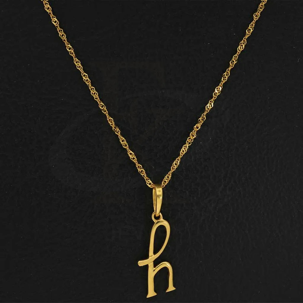 Gold Necklace (Chain With Alphabet Pendant) 22Kt - Fkjnkl22K2727 Necklaces