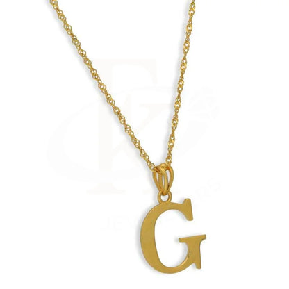 Gold Necklace (Chain With Alphabet Pendant) 22Kt - Fkjnkl22K2729 Necklaces