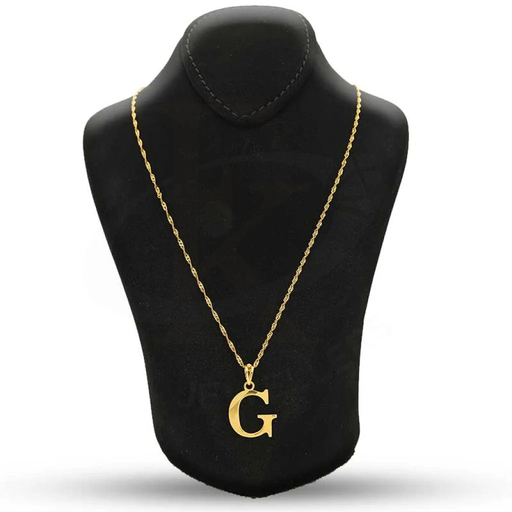 Gold Necklace (Chain With Alphabet Pendant) 22Kt - Fkjnkl22K2729 Necklaces