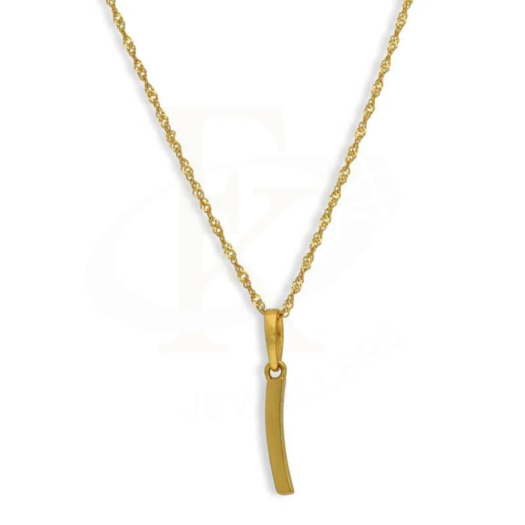 Gold Necklace (Chain With Alphabet Pendant) 22Kt - Fkjnkl22K2731 I / 2.380 Grams Necklaces