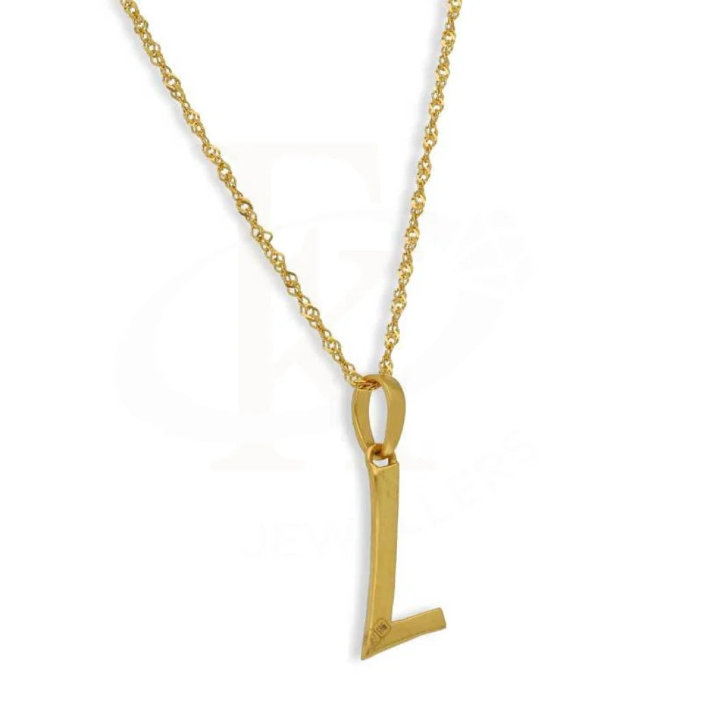 Gold Necklace (Chain With Alphabet Pendant) 22Kt - Fkjnkl22K2731 Necklaces