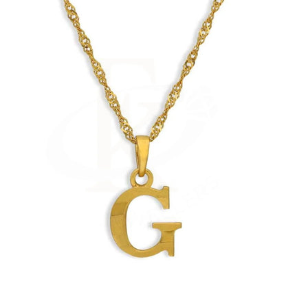 Gold Necklace (Chain With Alphabet Pendant) 22Kt - Fkjnkl22K2733 Necklaces