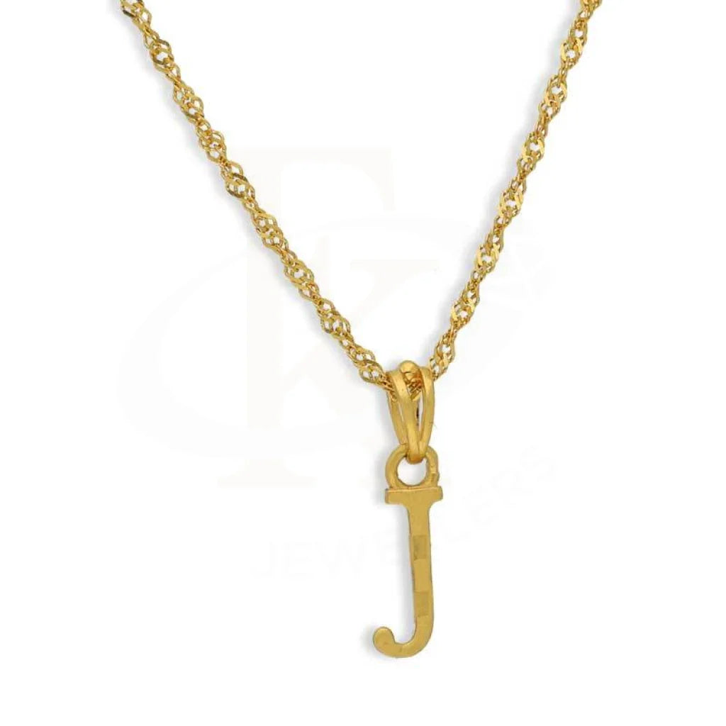 Gold Necklace (Chain With Alphabet Pendant) 22Kt - Fkjnkl22K2733 Necklaces