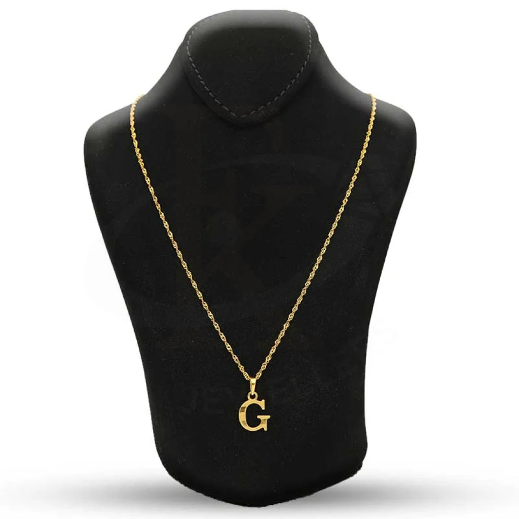 Gold Necklace (Chain With Alphabet Pendant) 22Kt - Fkjnkl22K2733 Necklaces