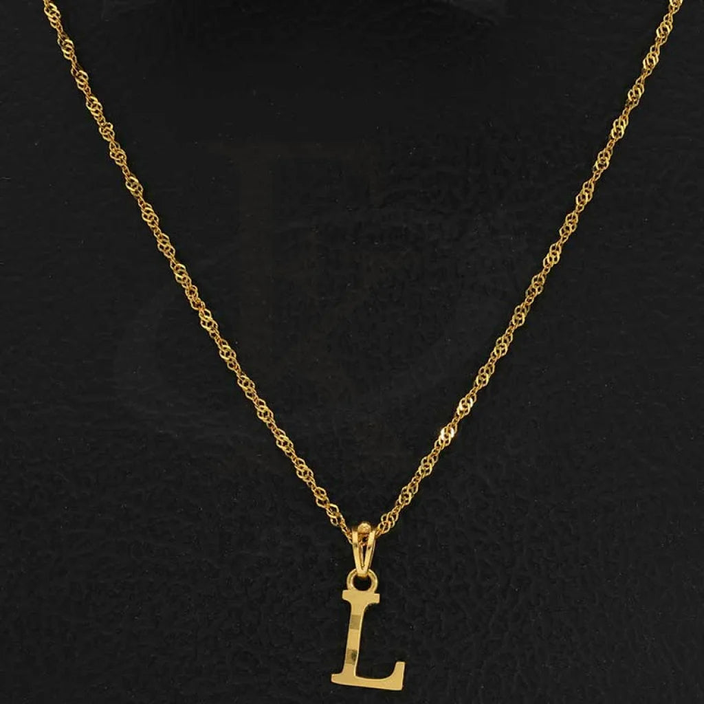 Gold Necklace (Chain With Alphabet Pendant) 22Kt - Fkjnkl22K2733 Necklaces