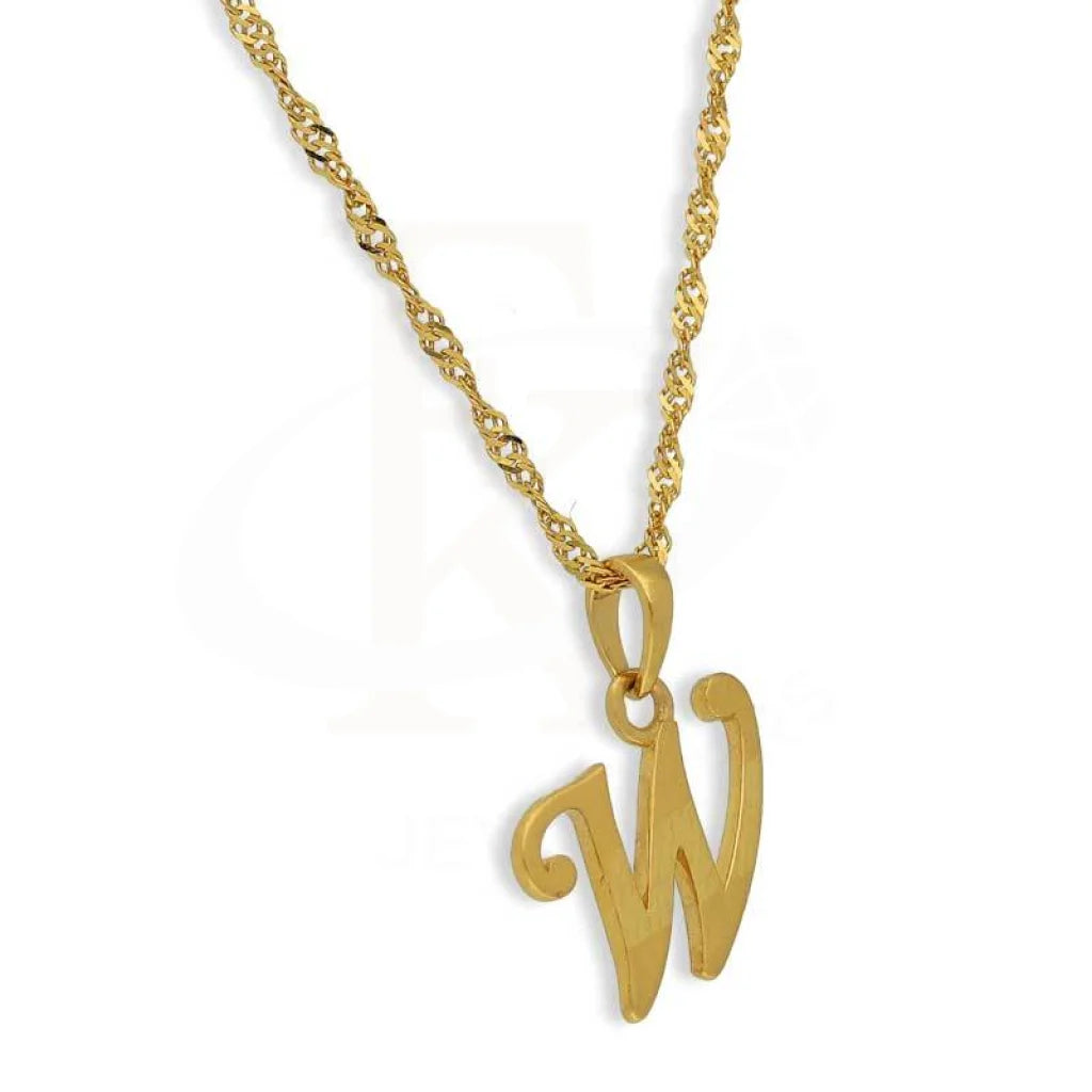 Gold Necklace (Chain With Alphabet Pendant) 22Kt - Fkjnkl22K2733 Necklaces