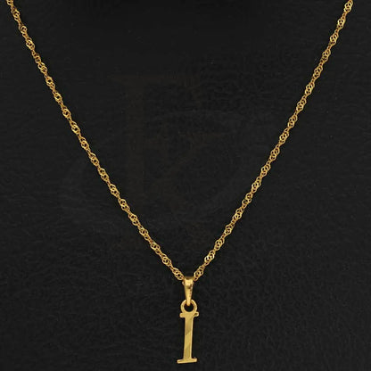 Gold Necklace (Chain With Alphabet Pendant) 22Kt - Fkjnkl22K2733 Necklaces