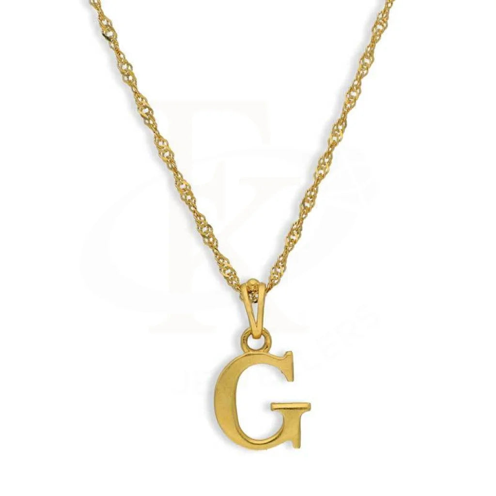 Gold Necklace (Chain With Alphabet Pendant) 22Kt - Fkjnkl22K2734 G / 2.280 Grams Necklaces