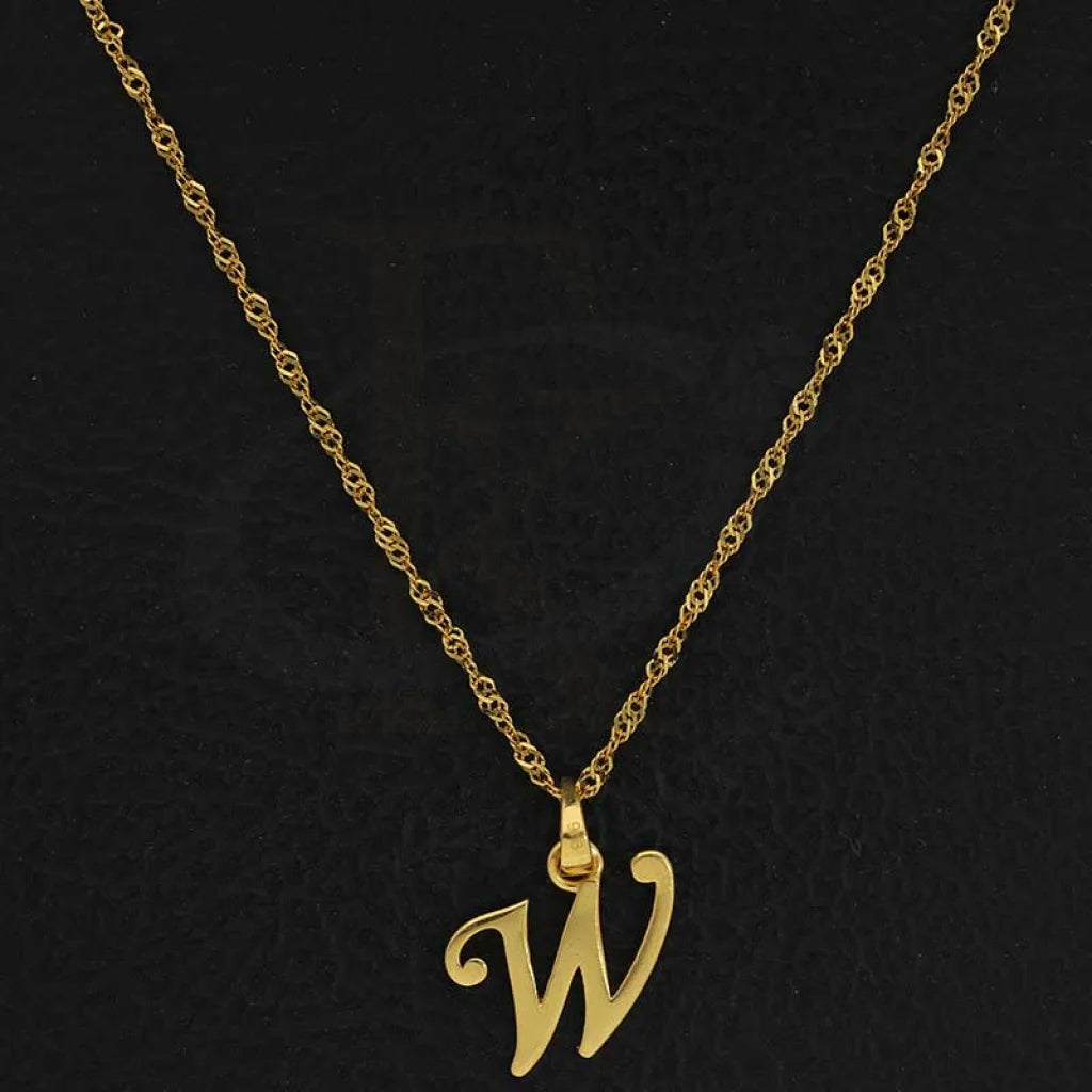 Gold Necklace (Chain With Alphabet Pendant) 22Kt - Fkjnkl22K2734 Necklaces