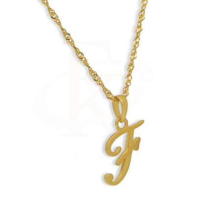 Gold Necklace (Chain With Alphabet Pendant) 22Kt - Fkjnkl22K2734 Necklaces