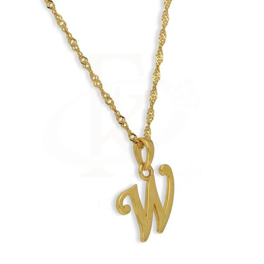 Gold Necklace (Chain With Alphabet Pendant) 22Kt - Fkjnkl22K2734 Necklaces