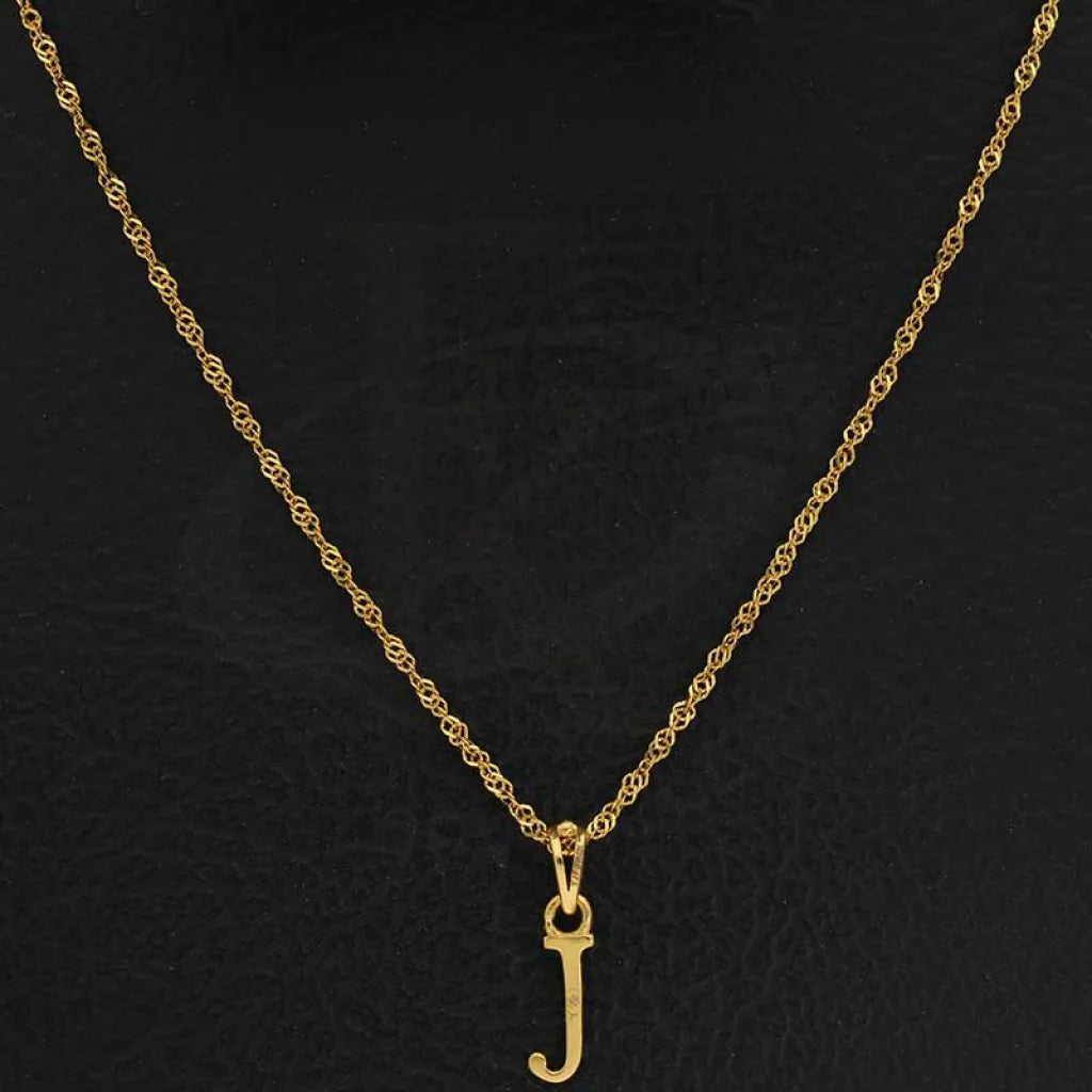 Gold Necklace (Chain With Alphabet Pendant) 22Kt - Fkjnkl22K2734 Necklaces