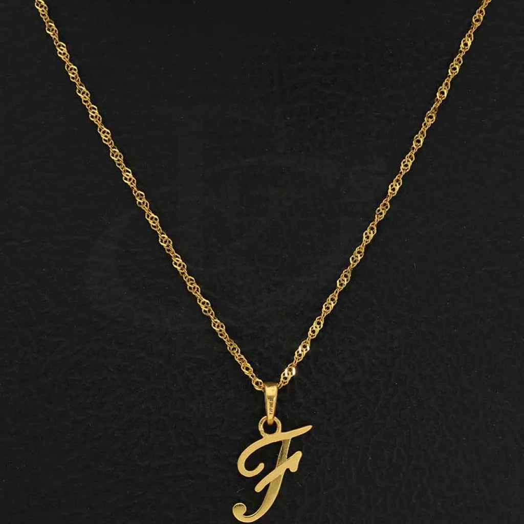 Gold Necklace (Chain With Alphabet Pendant) 22Kt - Fkjnkl22K2734 Necklaces