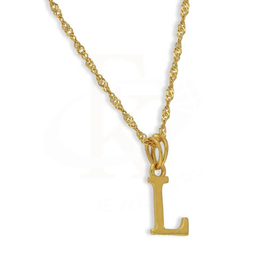 Gold Necklace (Chain With Alphabet Pendant) 22Kt - Fkjnkl22K2734 Necklaces