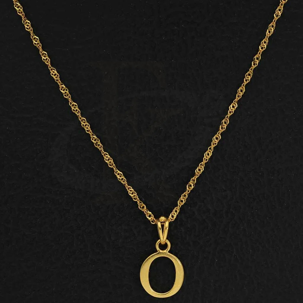 Gold Necklace (Chain With Alphabet Pendant) 22Kt - Fkjnkl22K2734 Necklaces