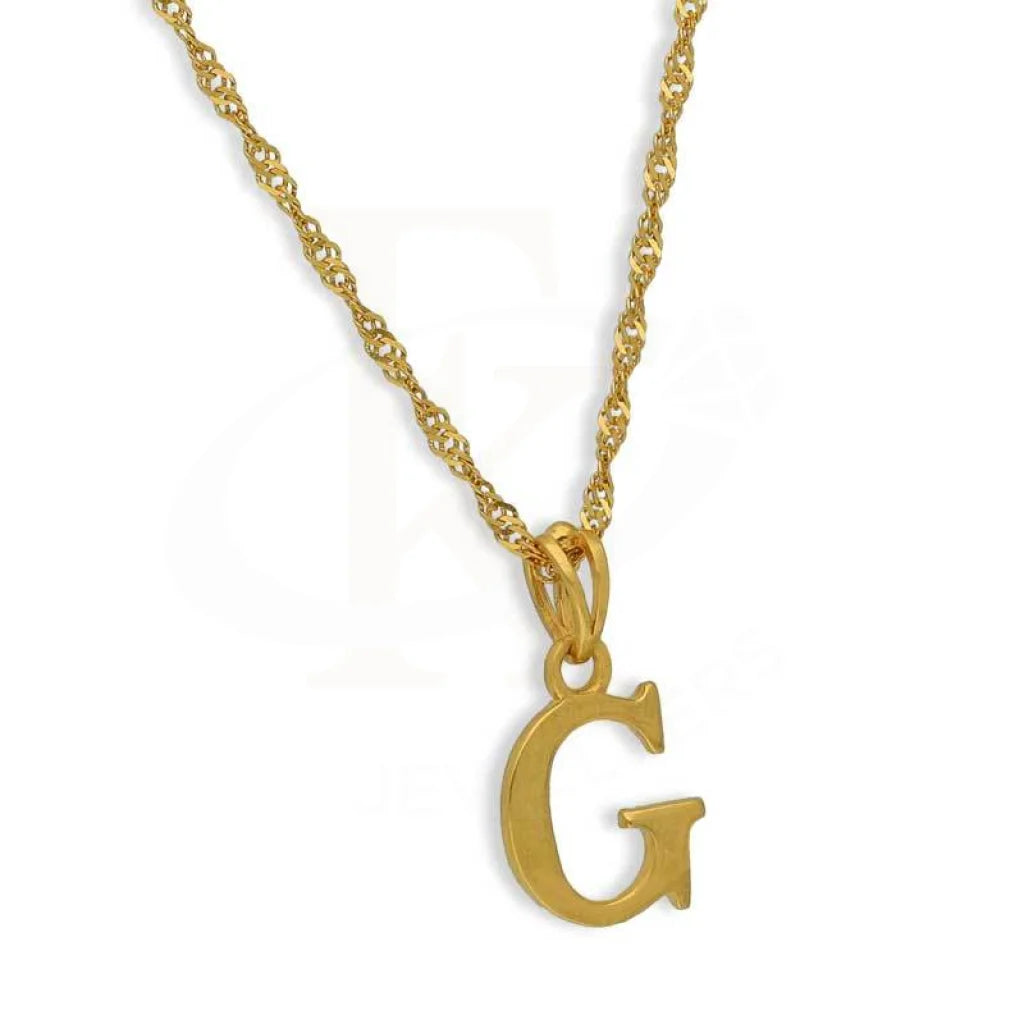 Gold Necklace (Chain With Alphabet Pendant) 22Kt - Fkjnkl22K2734 Necklaces