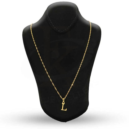 Gold Necklace (Chain With Alphabet Pendant) 22Kt - Fkjnkl22K2734 Necklaces