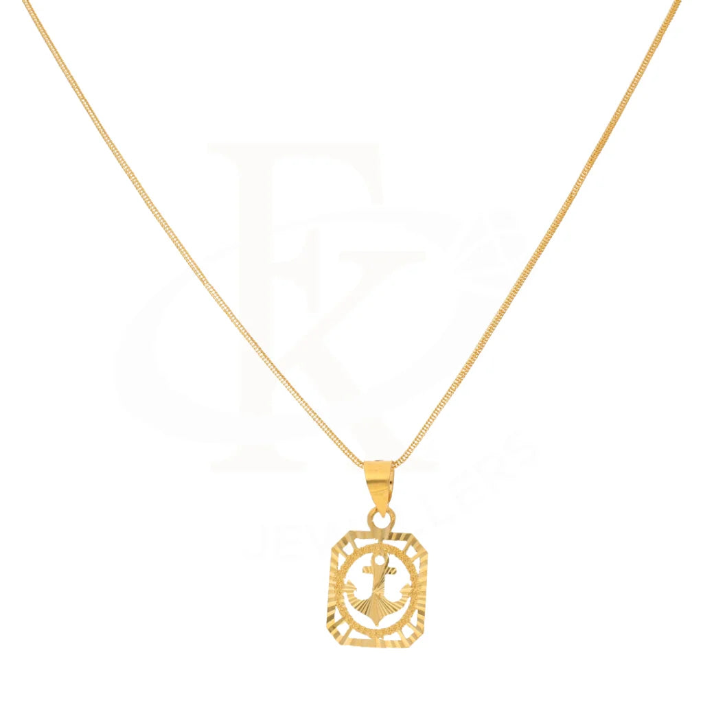 Gold Necklace (Chain With Anchor In Pendant) 21Kt - Fkjnkl21K8558 Necklaces