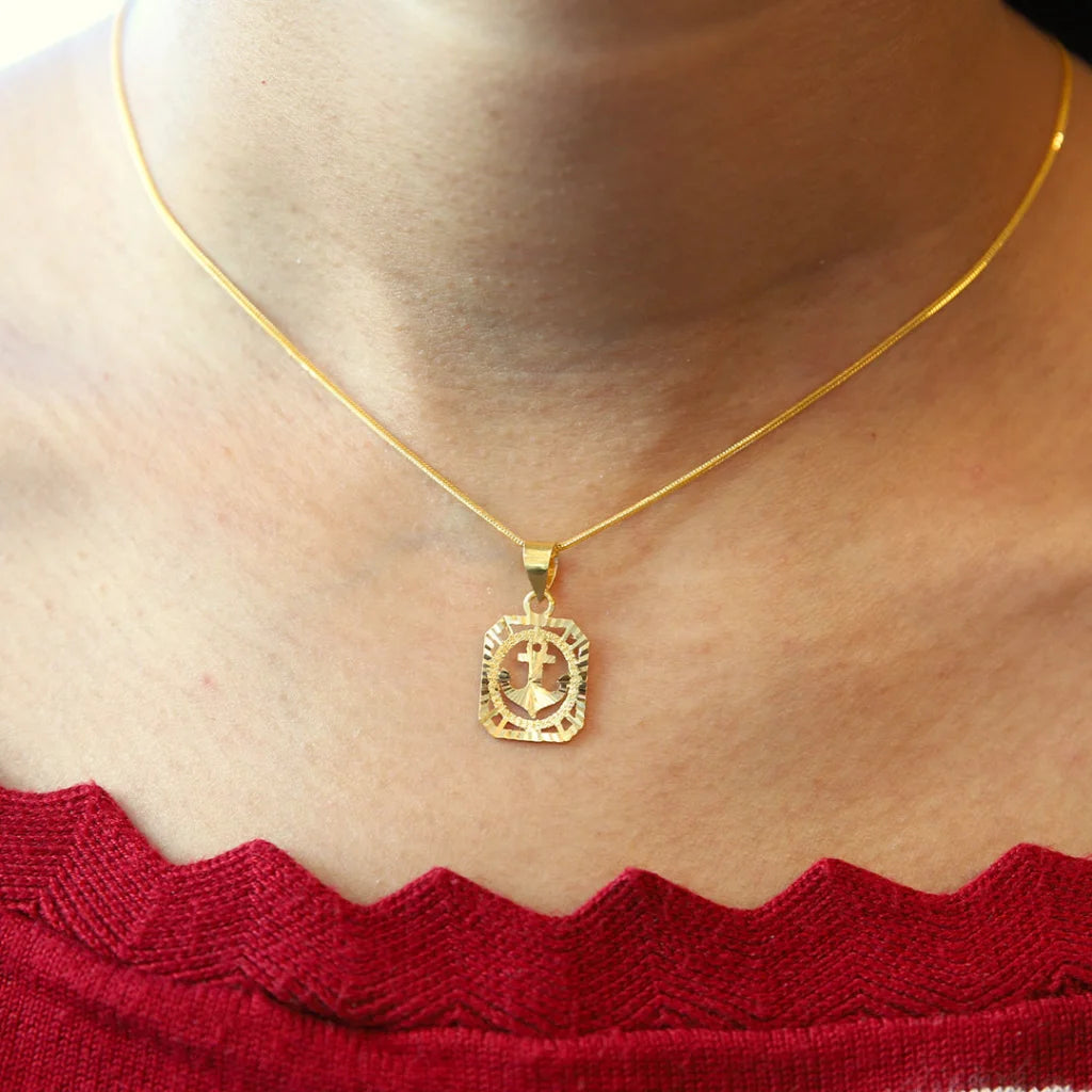 Gold Necklace (Chain With Anchor In Pendant) 21Kt - Fkjnkl21K8558 Necklaces