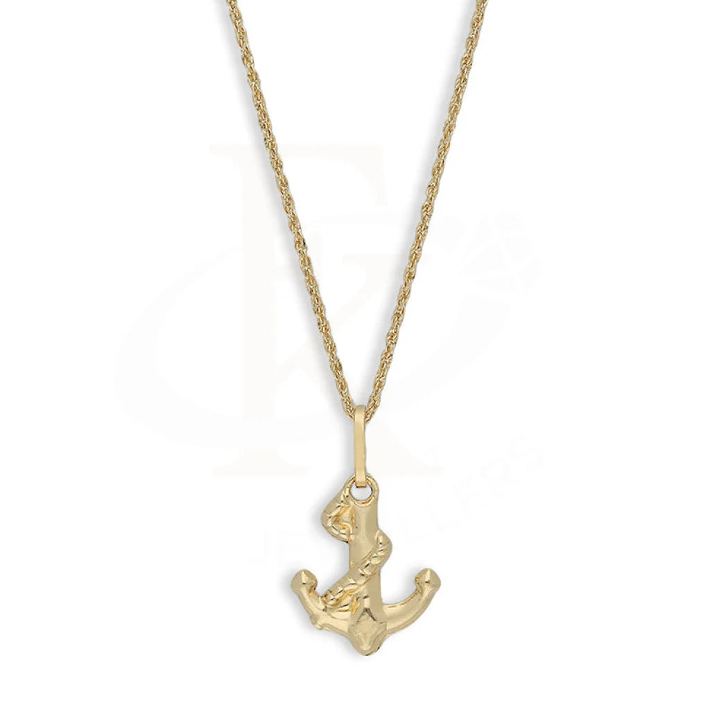 Gold Necklace (Chain With Anchor Pendant) 18Kt - Fkjnkl18K5450 Necklaces