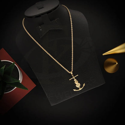 Gold Necklace (Chain With Anchor Pendant) 18Kt - Fkjnkl18K5471 Necklaces