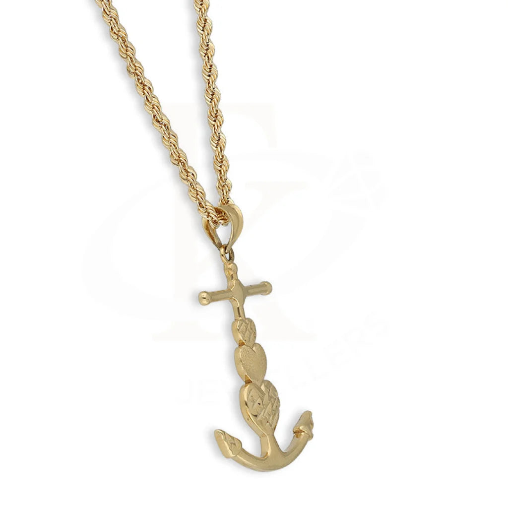 Gold Necklace (Chain With Anchor Pendant) 18Kt - Fkjnkl18K5471 Necklaces