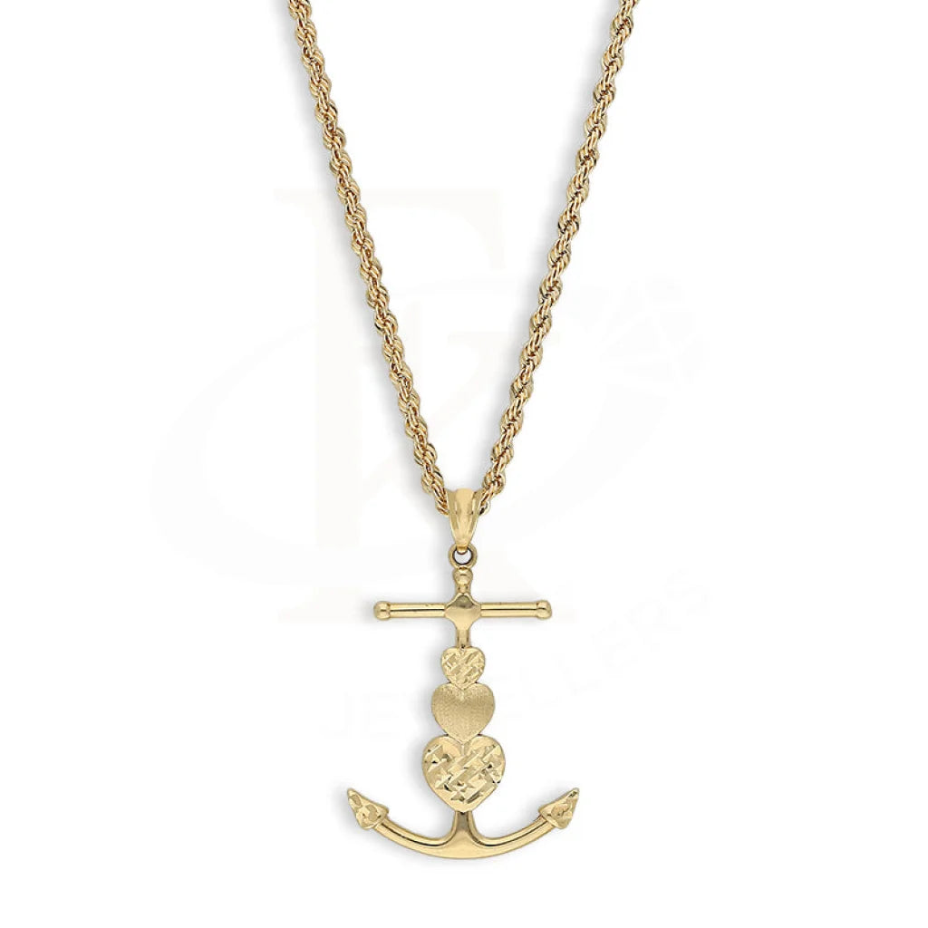 Gold Necklace (Chain With Anchor Pendant) 18Kt - Fkjnkl18K5471 Necklaces