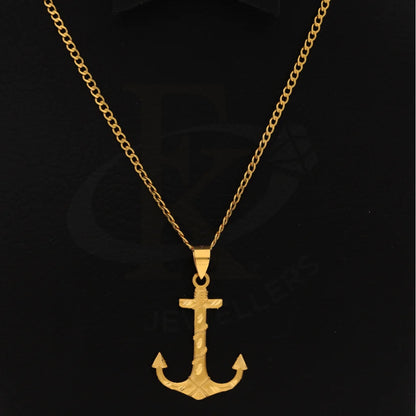 Gold Necklace (Chain With Anchor Pendant) 21Kt - Fkjnkl21K8570 Necklaces