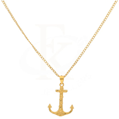 Gold Necklace (Chain With Anchor Pendant) 21Kt - Fkjnkl21K8570 Necklaces