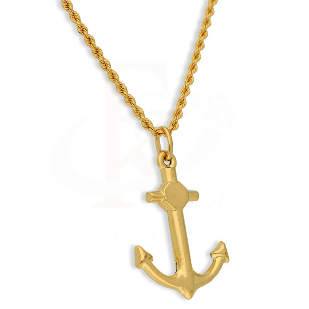 Gold Necklace (Chain With Anchor Pendant) 22Kt - Fkjnkl22K3168 Necklaces