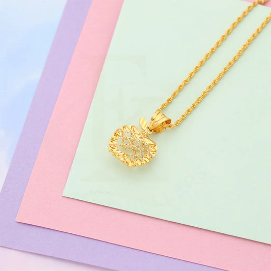 Gold Necklace (Chain With Apple Shaped Pendant) 21Kt - Fkjnkl21K5129 Necklaces