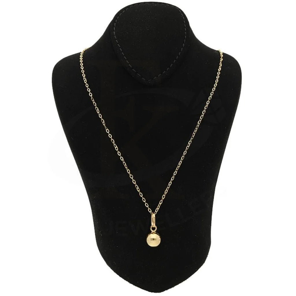 Gold Necklace (Chain With Ball Pendant) 18Kt - Fkjnkl18K2498 Necklaces